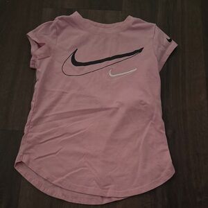 Nike Kids Pink Swoosh Tee
